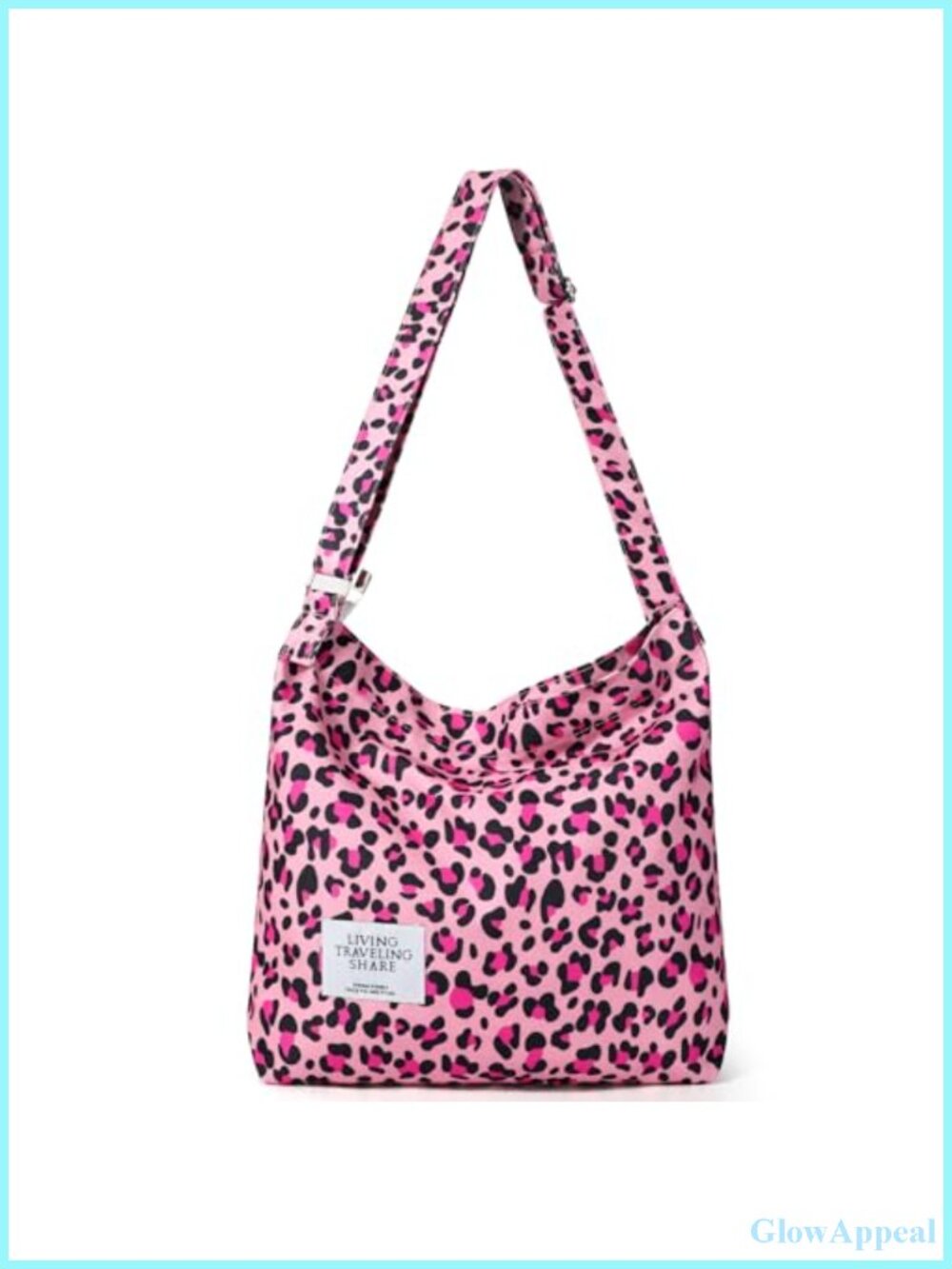 Canvas Tote Bag with External Pockets, Adjustable Strap, Zippered Compartments
